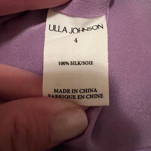 Ulla Johnson Simone Bubbled Tiered Silk Midi Skirt Foxglove Womens Size 4 - Picture 10 of 10